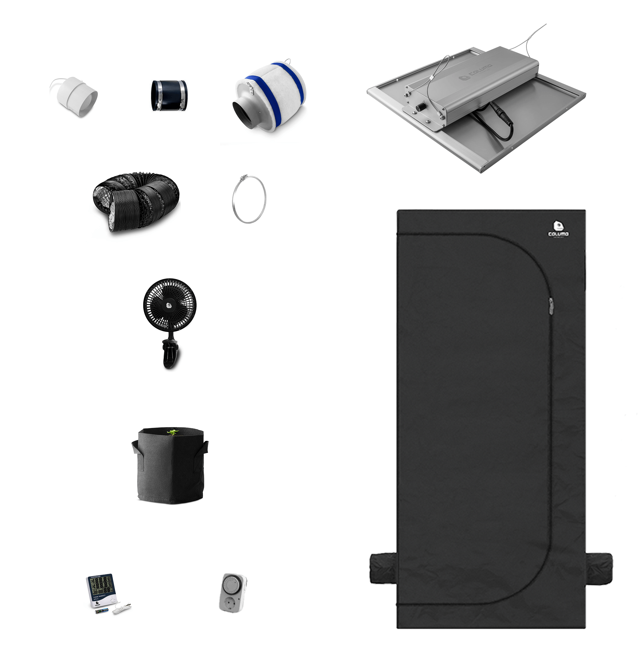 Caluma Set - 1 Plant Plus (60 x 60 cm, 150 W) 1 Caluma Set - 1 Plant Plus (60 x 60 cm, 150 W)