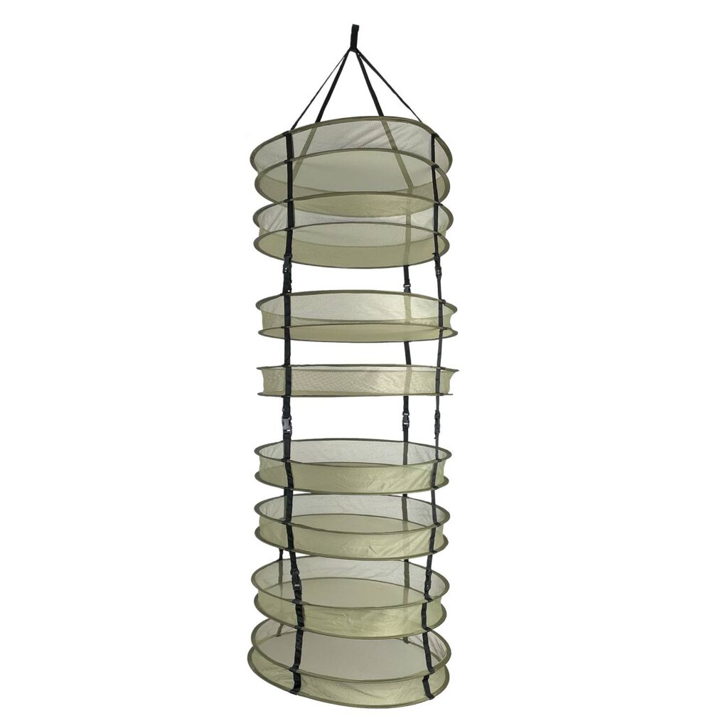 Caluma Trockennetz Ø 60 cm, 8 Etagen mit Clipper Faltbar