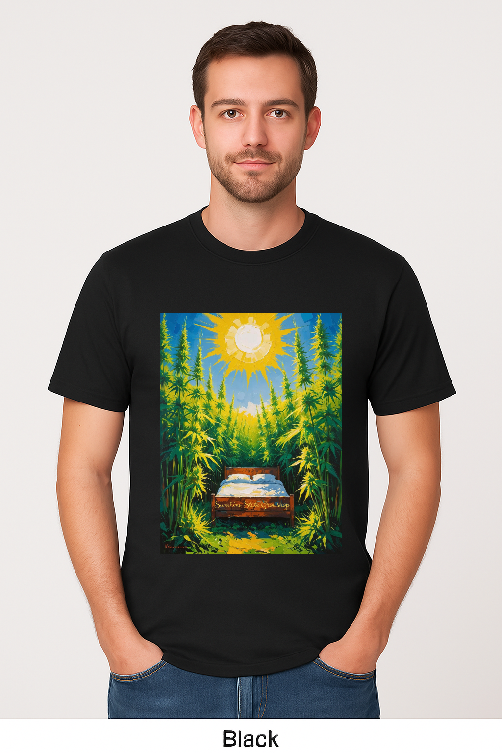 Shirt "Bett im Hanffeld" 1 hanffeld