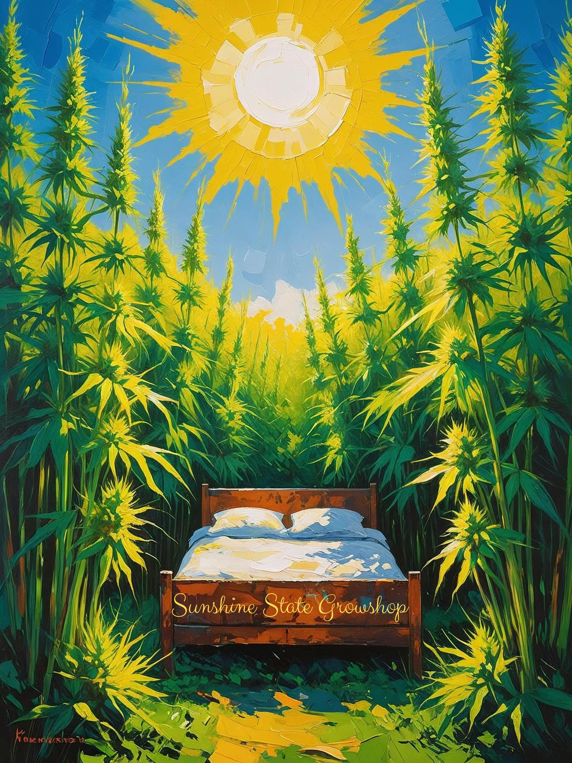 Shirt "Bett im Hanffeld" 2 bett