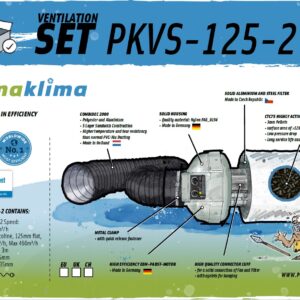 Prima Klima Lüftungsset Ø125 mm, 2 Geschwindigkeiten