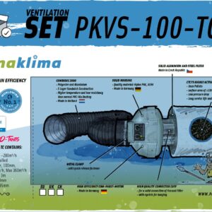 Prima Klima Lüftungsset Ø100 mm, Temp. Kontrolle