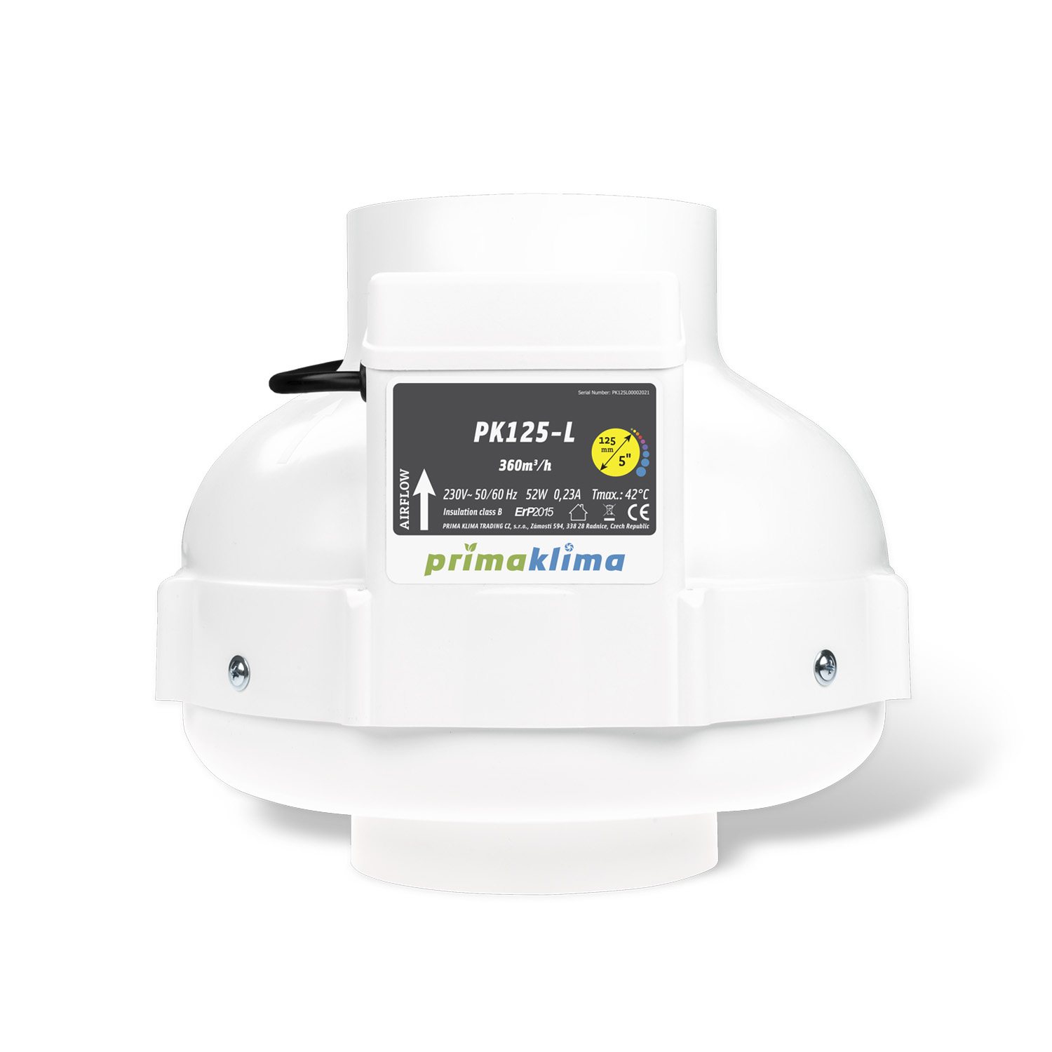 PrimaKlima PK125-L (360 m³/h)