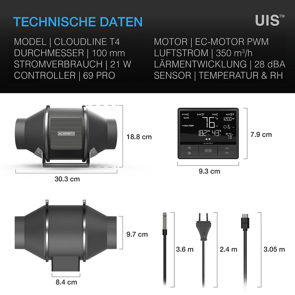 AC Infinity Geräuschreduzierende Klemme, Rohrverbinder mit Edelstahlklemmen, 100 mm 1 AC Infinity Geräuschreduzierende Klemme