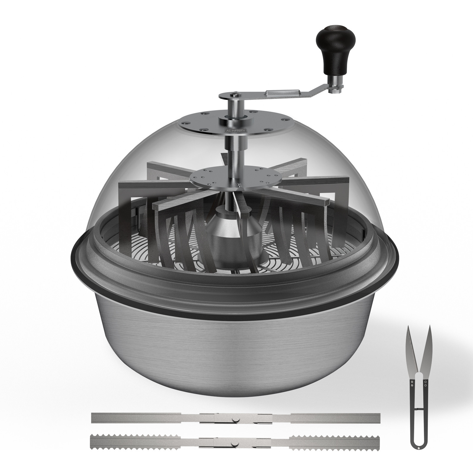 AC Infinity Bud Bowl-Trimmer, Twist Spin Schneidwerkzeug mit klarer Sichtkuppel, ca. 41 cm
