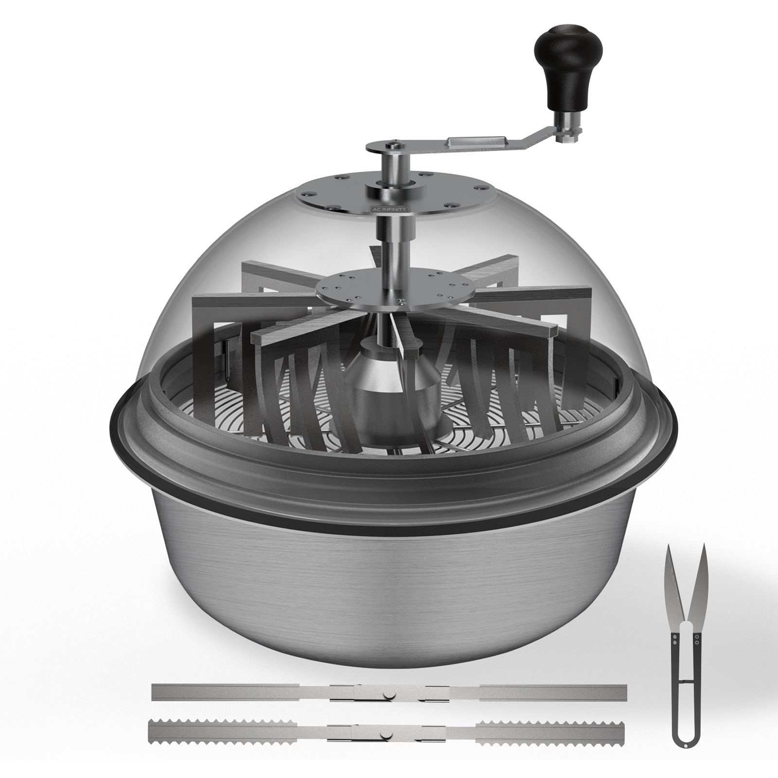 AC Infinity Bud Bowl-Trimmer, Dreh-Schnitt mit durchsichtiger Sichtkuppel, ca. 48 cm