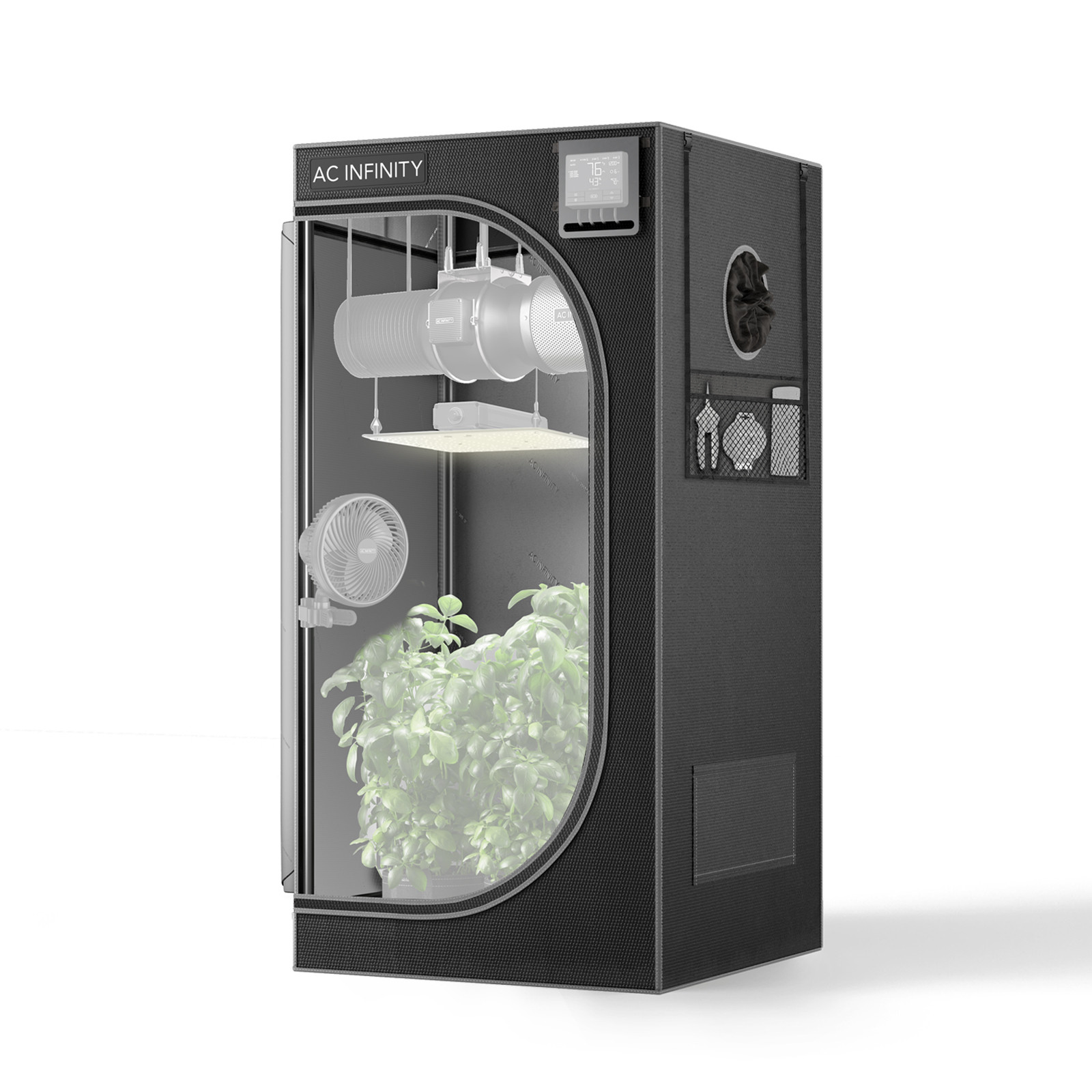 AC Infinity CLOUDLAB 422 (Gen 2), Advance Grow Zelt 60 x 60 x 120 cm, 2000D Diamant-Mylar-Gewebe