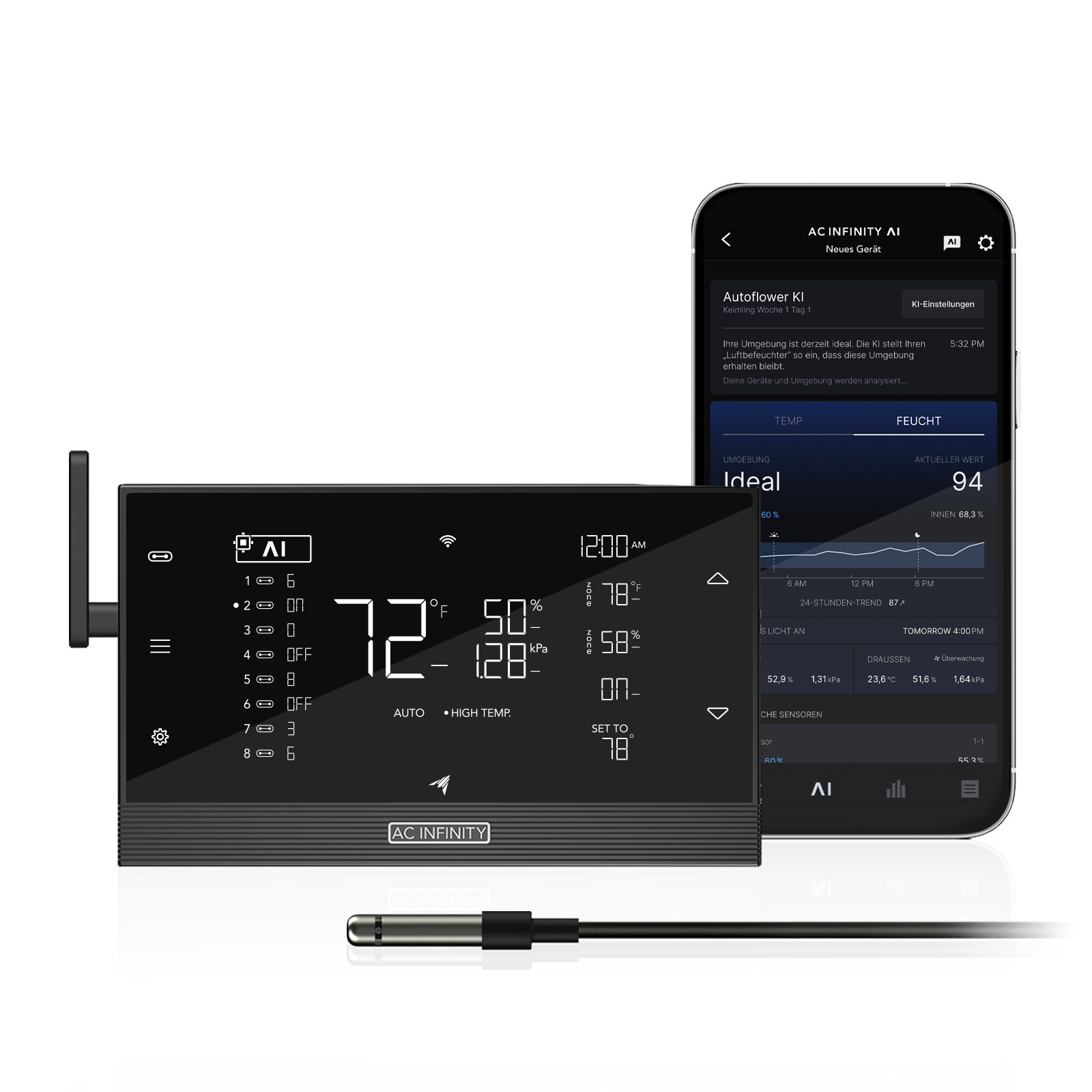 AC Infinity CONTROLLER AI+ Umweltcontroller, KI-gestützte Steuerung