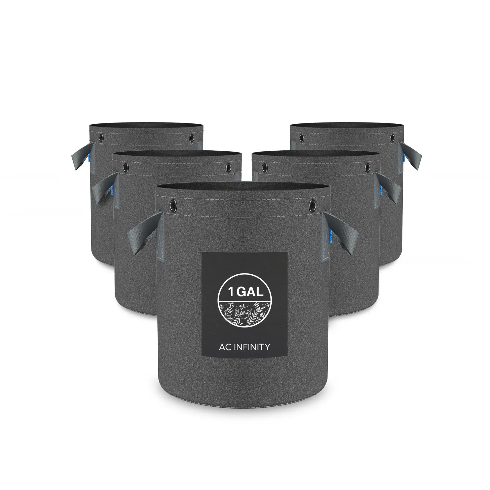AC Infinity Hochbelastbare wiederverwendbare Stofftöpfe, 3,8 Liter, 5er-Pack