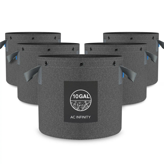 AC Infinity Hochbelastbare wiederverwendbare Stofftöpfe, 38 Liter, 5er-Pack 5 AC Infinity Hochbelastbare wiederverwendbare Stofftöpfe, 38 Liter, 5er-Pack – Bild 5