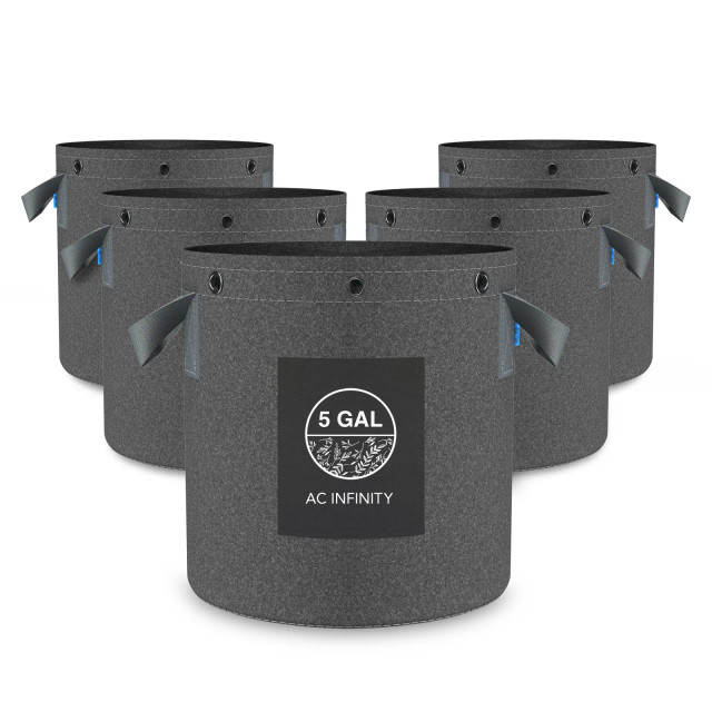 AC Infinity Hochbelastbare wiederverwendbare Stofftöpfe, 19 Liter, 5er-Pack 5 AC Infinity Hochbelastbare wiederverwendbare Stofftöpfe, 19 Liter, 5er-Pack – Bild 5
