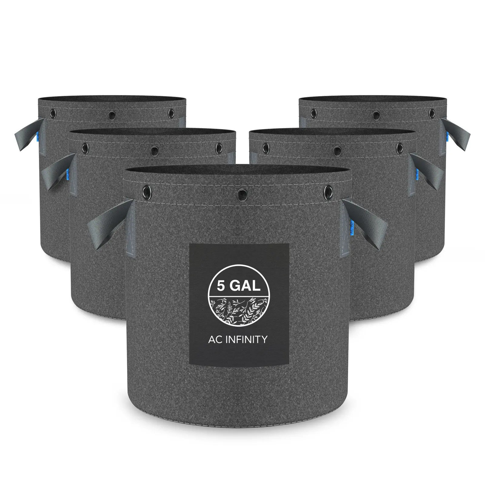 AC Infinity Hochbelastbare wiederverwendbare Stofftöpfe, 19 Liter, 5er-Pack