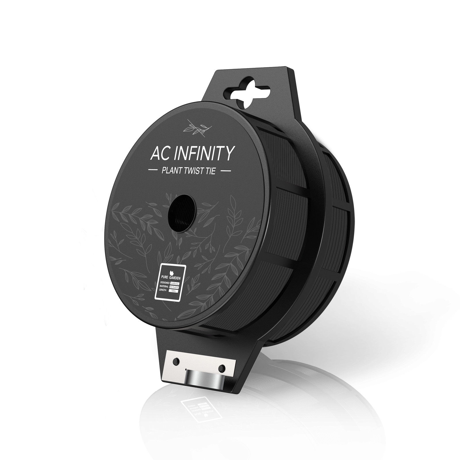 AC Infinity Schwarze Drahtbinder mit integriertem Schneider, 100 m