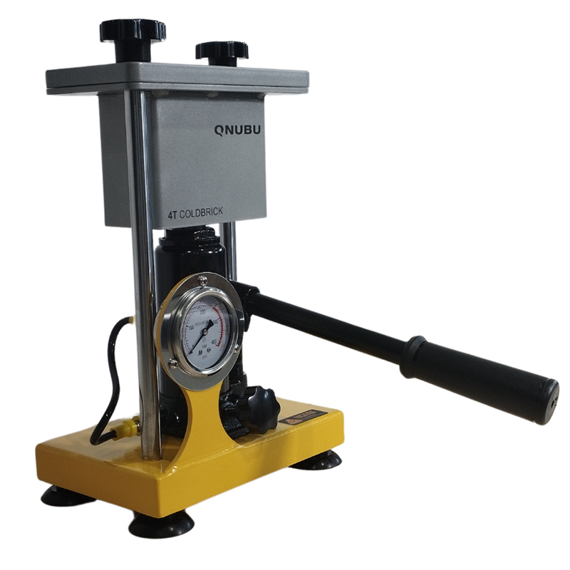 Qnubu Press Cold Brick mit Manometer - Manuell 4 Tonnen (Form 6 x 12 cm)