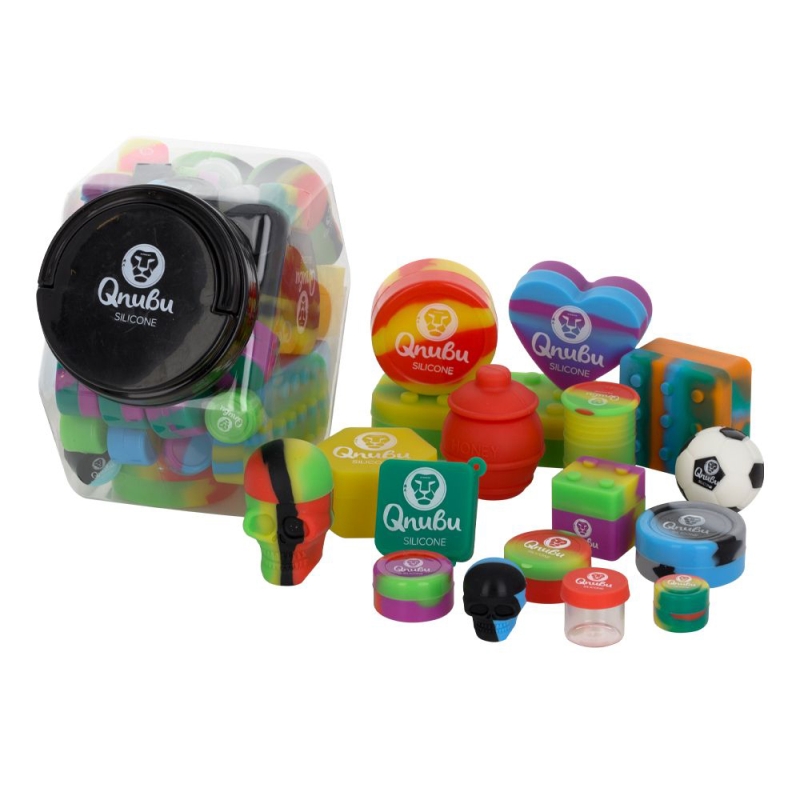 Qnubu Silikonbehälter Mix (Display L 58 Stück)