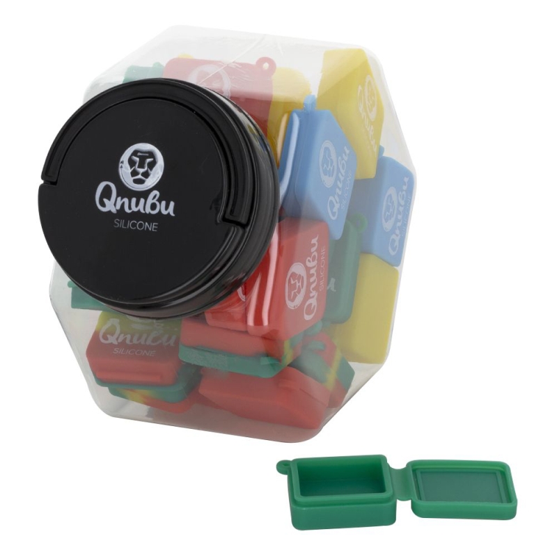 Qnubu Silikon-Schlüsselanhänger Cuadrado 9 ml (Display L 35 Stück)