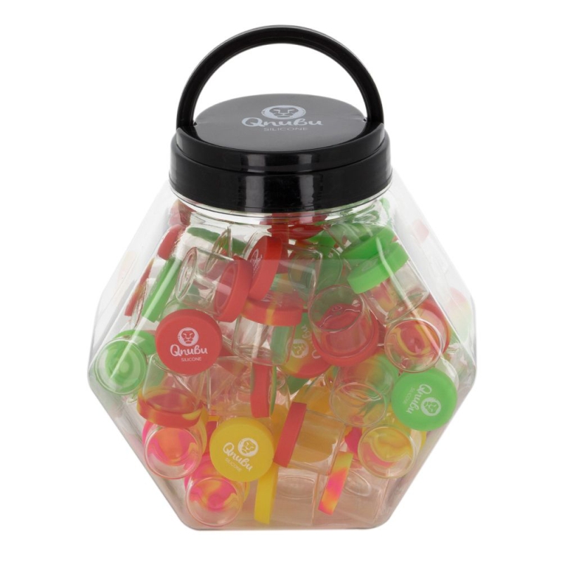 Qnubu Silikon-glas-behälter 6 ml (Display L 70 Stück)