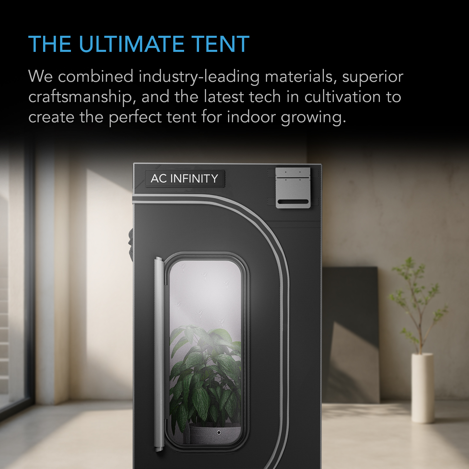 AC Infinity CLOUDLAB 733, Advance Grow Zelt 90 x 90 x 180 cm, 2000D Diamant Mylar Gewebe (Gen2) 3 AC Infinity CLOUDLAB 733