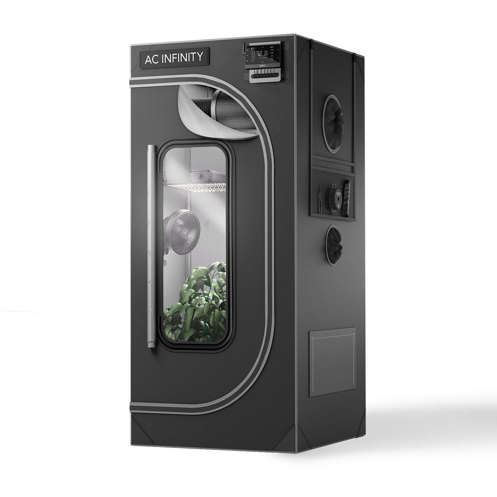 AC Infinity CLOUDLAB 722, Advance Grow Zelt 60 x 60 x 180 cm, 2000D Diamant Mylar Gewebe (Gen2) 2 AC Infinity CLOUDLAB 722