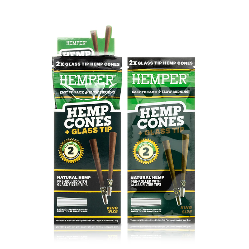 Display HEMPER 2pk King Size Mites With Glass Tips