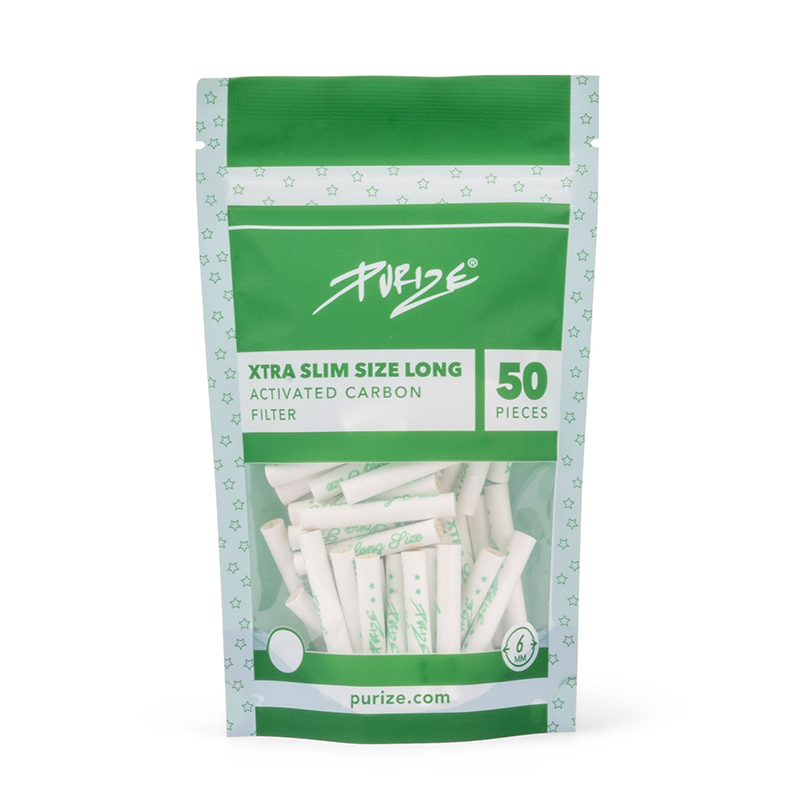 Filters Purize Xtra Slim Size Long (50 Stück / Beutel) Weiß