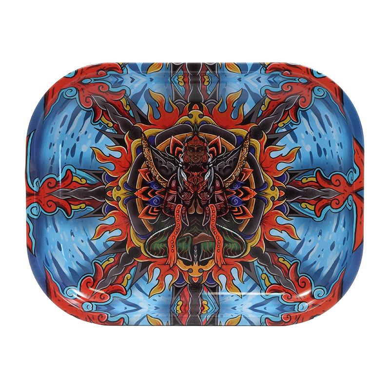 Tablett Metalica Liar 18x14 Cm - Mandala Trance