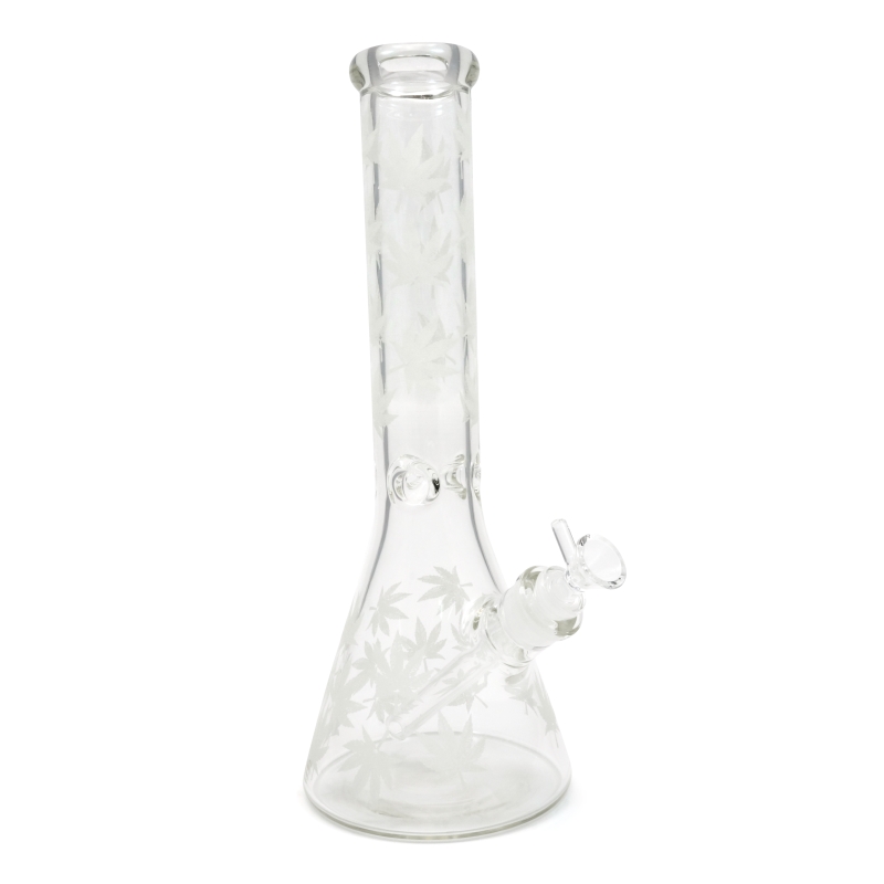 Beakers Bong Glas 32 cm Beaker Ice Fosforescente Hojas