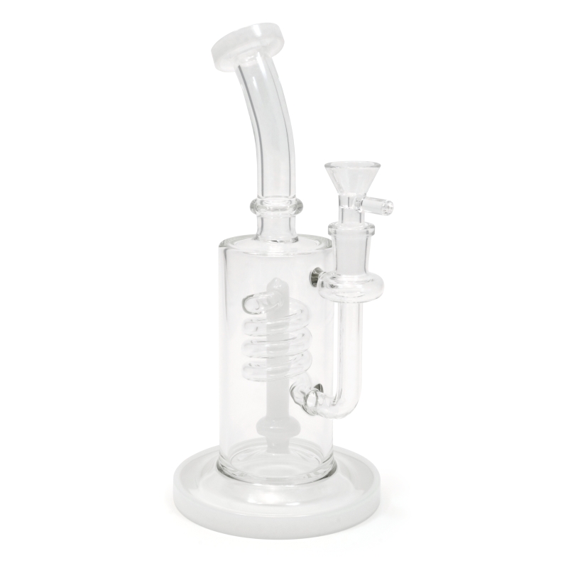 Bubblers Bong Glas 25 cm Bubbler Drum mit Percolador Espiral