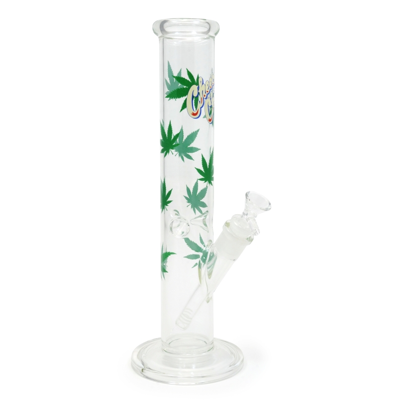 Cylinders Bong Glas 32 cm Cylinder Ice Hojas Cheech