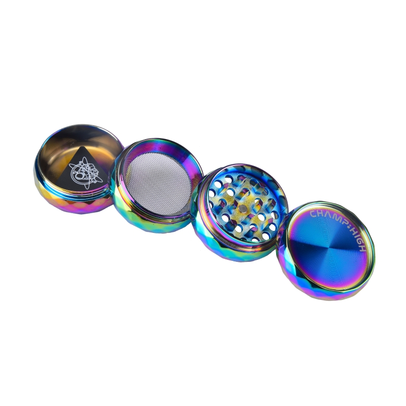 Rombo-Grinder Regenbogenfarben (40 mm) 4-Partes Champ High (Display 9 Stück) 5 Rombo-Grinder Regenbogenfarben (40 mm) 4-Partes Champ High (Display 9 Stück)