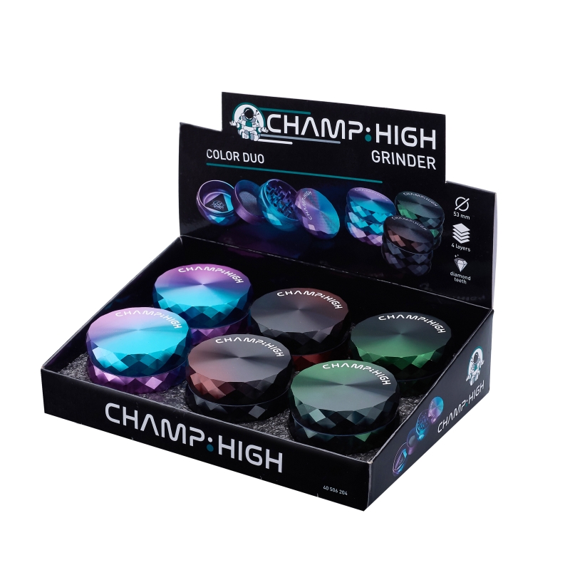 Color Duo Alu Grinder (53 mm) - Display 6 Stück - Colores Varios - Champ High