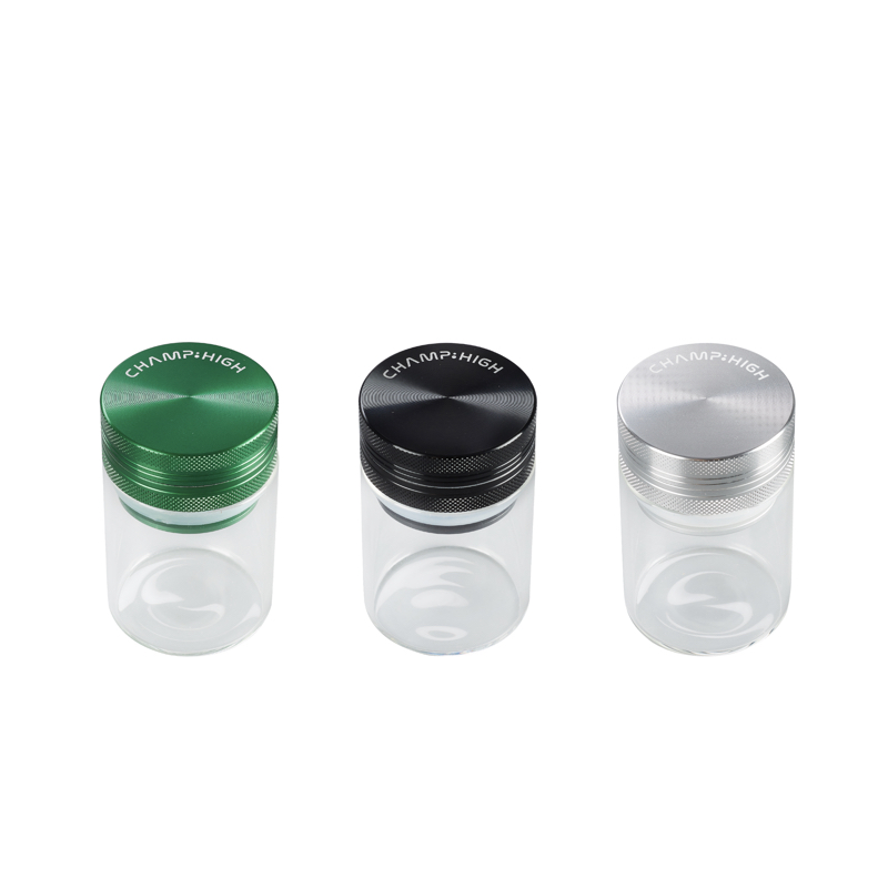 Grinder und Aufbewahrung (50 mm) - Display 6 Stück - Verschiedene Farben - Champ High 4 Grinder und Aufbewahrung (50 mm) - Display 6 Stück - Verschiedene Farben - Champ High