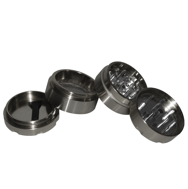 Pollinator-Grinder Cnc Deluxe 40 mm Silber