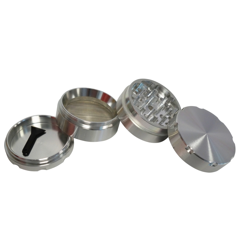 Pollinator-Grinder Cnc Deluxe 50 mm Silber