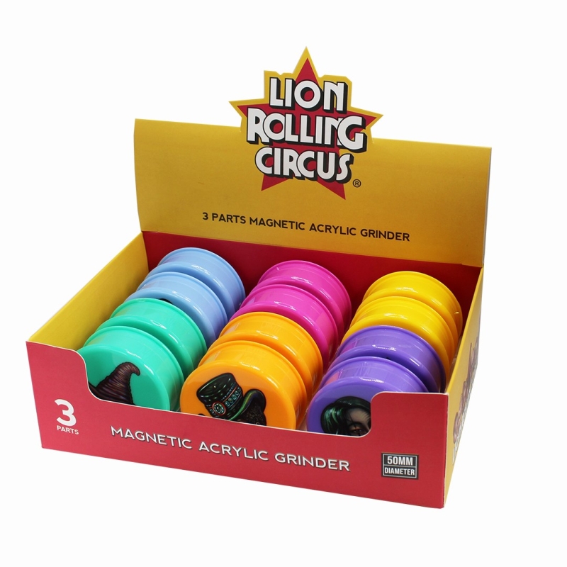 Lion Rolling Circus Grinder Acrylic 3 Partes (Display 12 Stück)