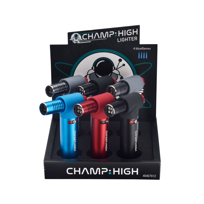 Soplete / Mechero De Llama Blau Champ High 4 B. Flames (Display 6 Stück) 2 Soplete / Mechero De Llama Blau Champ High 4 B. Flames (Display 6 Stück)