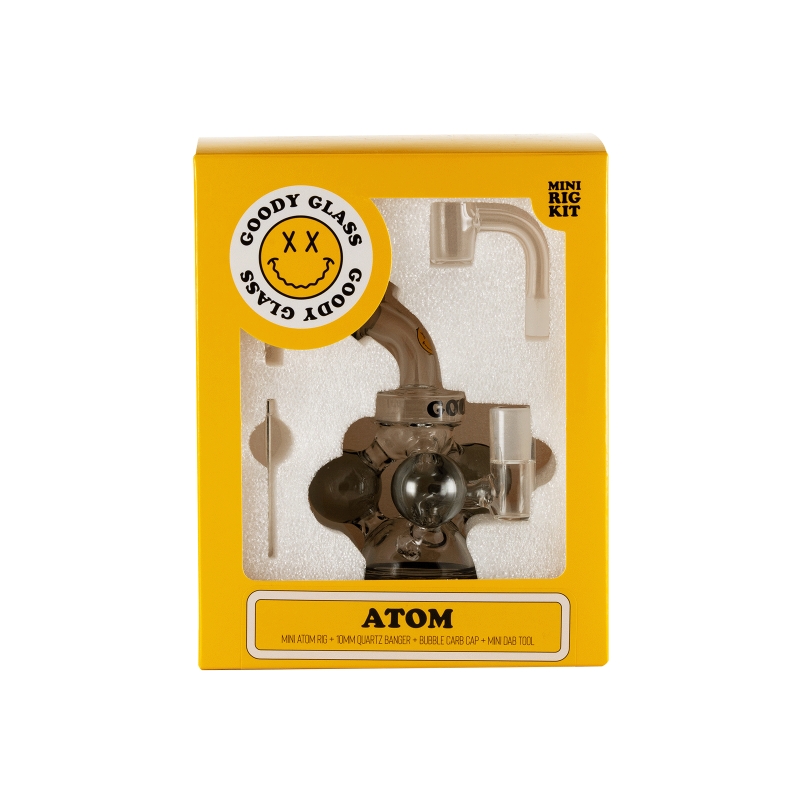 Goodyglass-Goody Atom Mini Rig Kit - Smoke 2 Goodyglass-Goody Atom Mini Rig Kit - Smoke