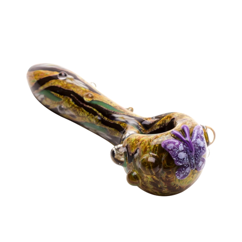 Empire Glassworks Pfeife - Spoon Pipe - Viola Butterfly - Pequena
