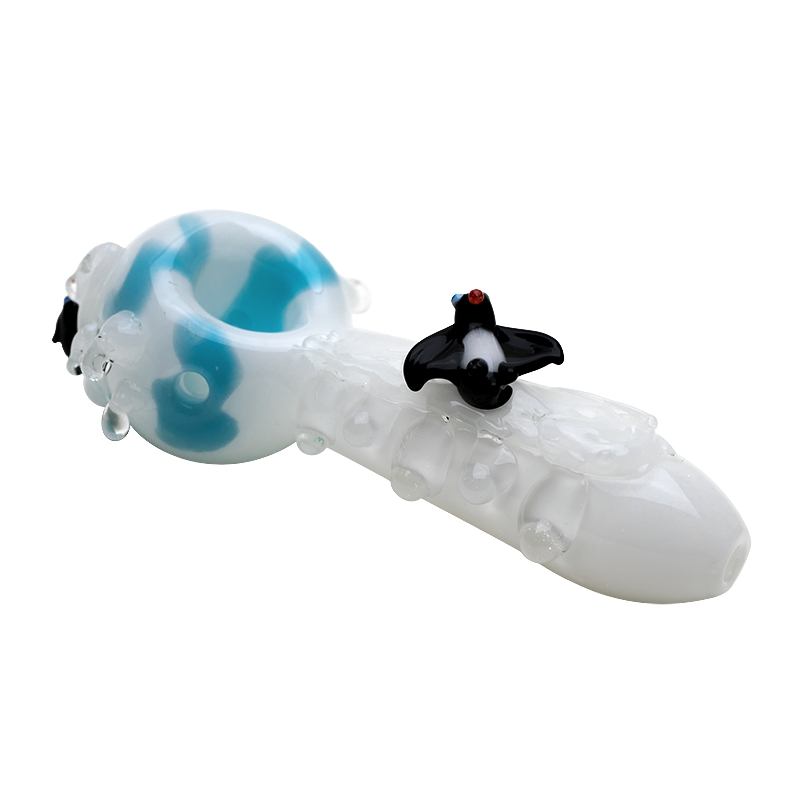 Empire Glassworks Pfeife - Spoon Pipe - Icy Penguins - Pequena