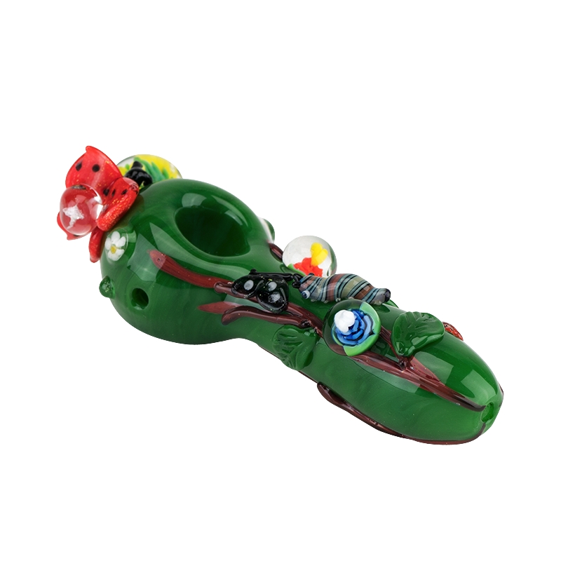 Empire Glassworks Pfeife - Spoon Pipe - Garden Critters - Pequena