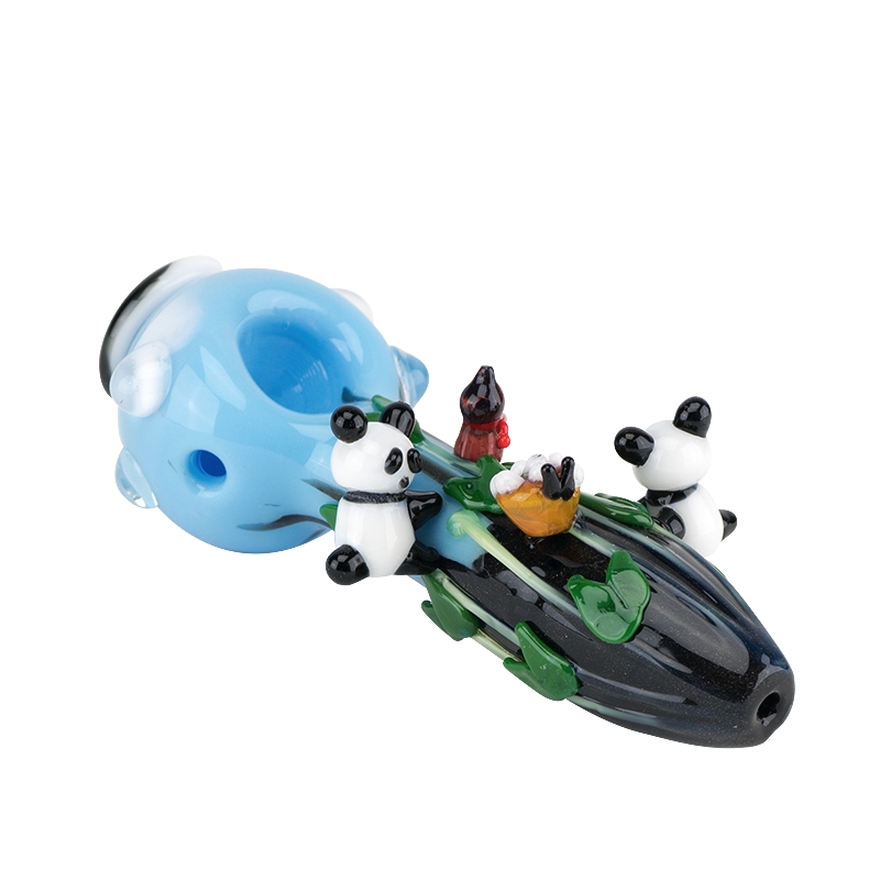 Empire Glassworks Pfeife - Spoon Pipe - Climbing Pandas - Pequena
