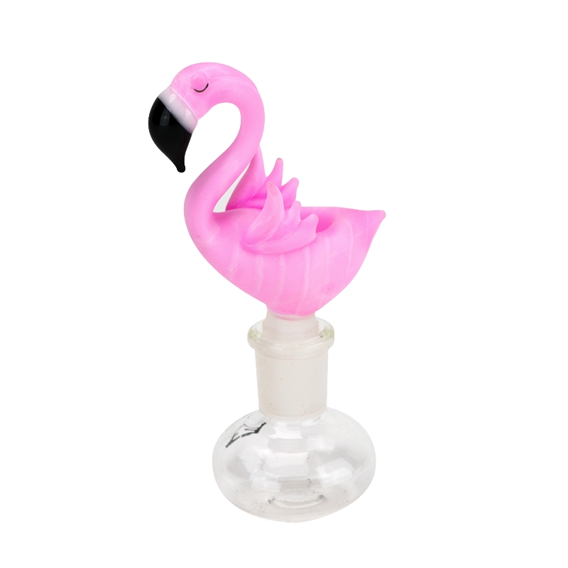Empire Glassworks Bowl - Bowl Piece - Pink Flamingos