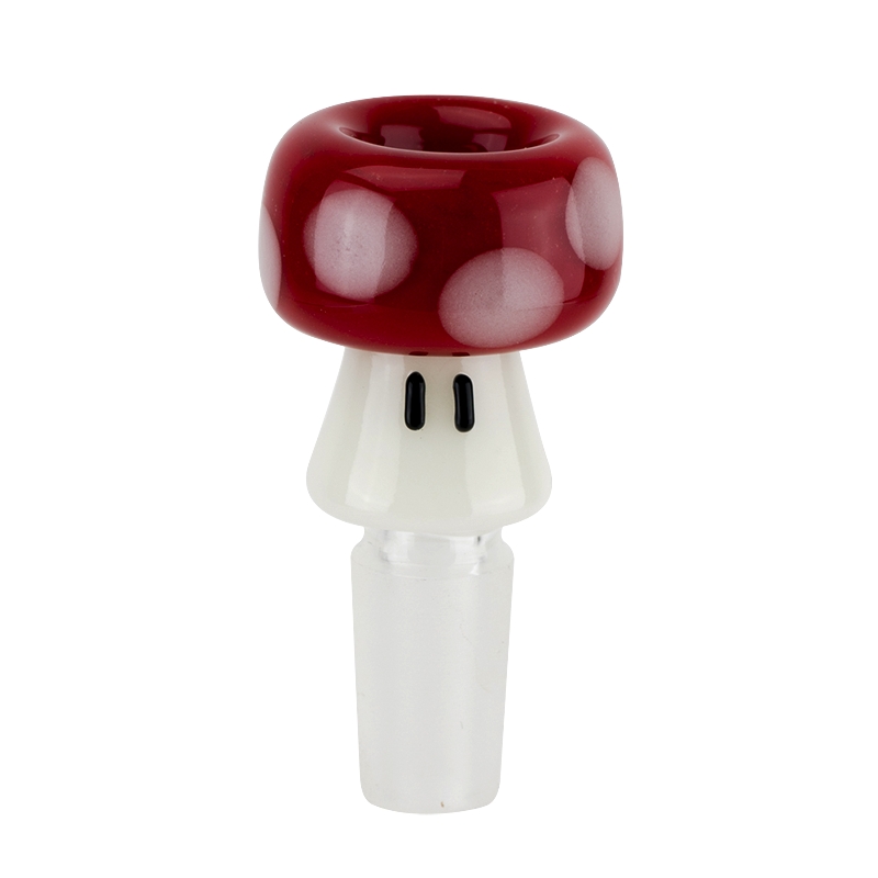 Empire Glassworks Bowl - Bowl Piece - Red Mushroom - Fluorescente