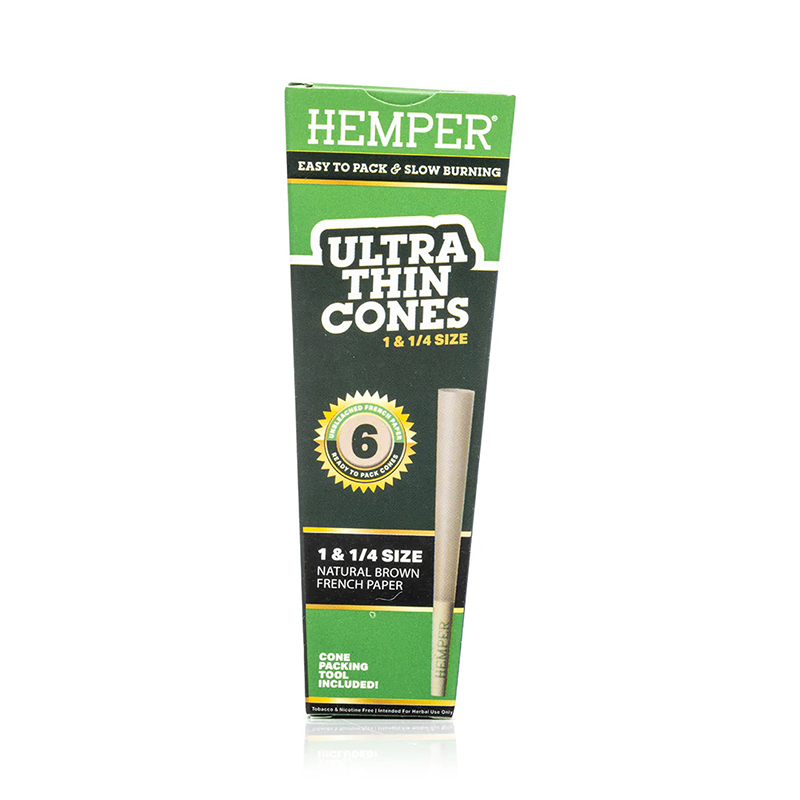 HEMPER - 84 mm Mites Unbleached 6pk (Display 24 Stück)