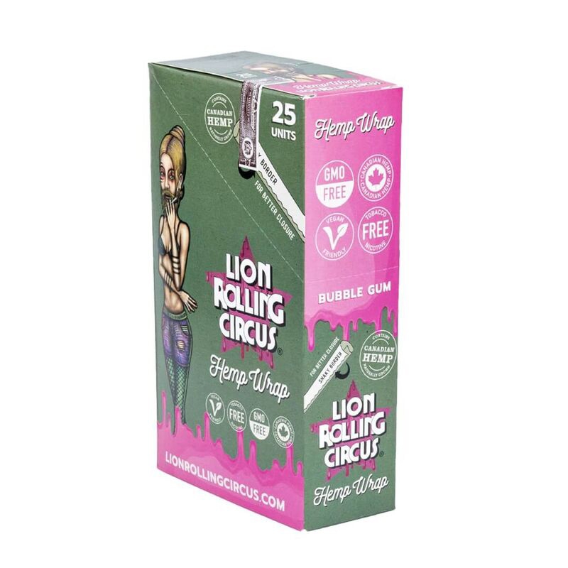 Lion Rolling Circus Hemp Wrap Bubble Gum (Display 25 Sobres) 3 Lion Rolling Circus Hemp Wrap Bubble Gum (Display 25 Sobres)