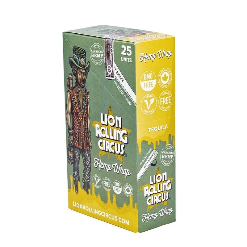 Lion Rolling Circus Hemp Wrap Tequila (Display 25 Sobres) 3 Lion Rolling Circus Hemp Wrap Tequila (Display 25 Sobres)