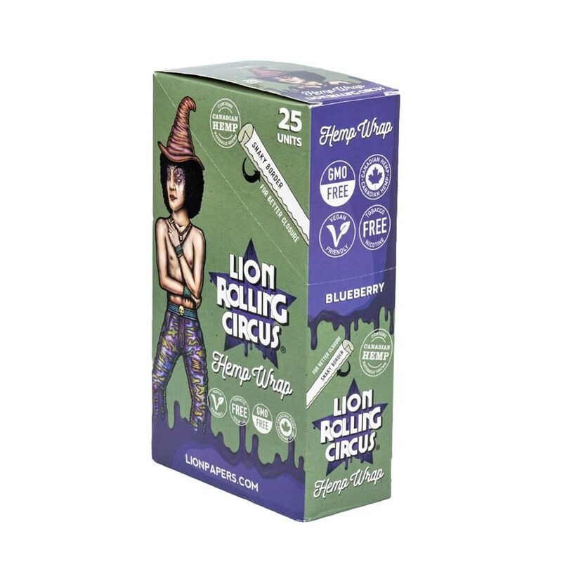 Lion Rolling Circus Hemp Wrap Blueberry (Display 25 Sobres) 3 Lion Rolling Circus Hemp Wrap Blueberry (Display 25 Sobres)