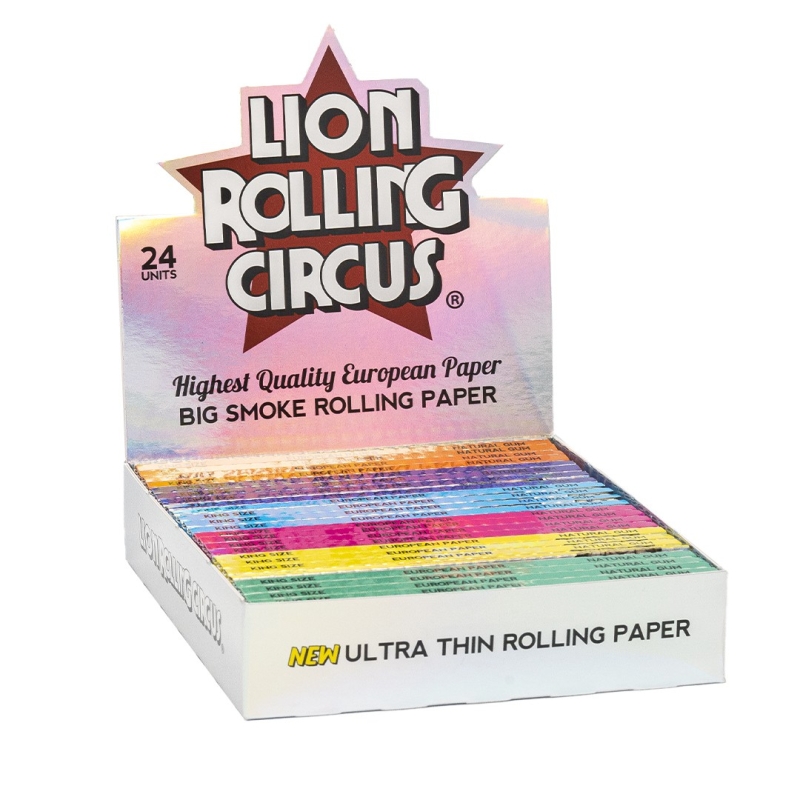 Lion Rolling Circus Silver Big Smoke King Size (Display 24 Heftchen) 2 Lion Rolling Circus Silver Big Smoke King Size (Display 24 Heftchen)