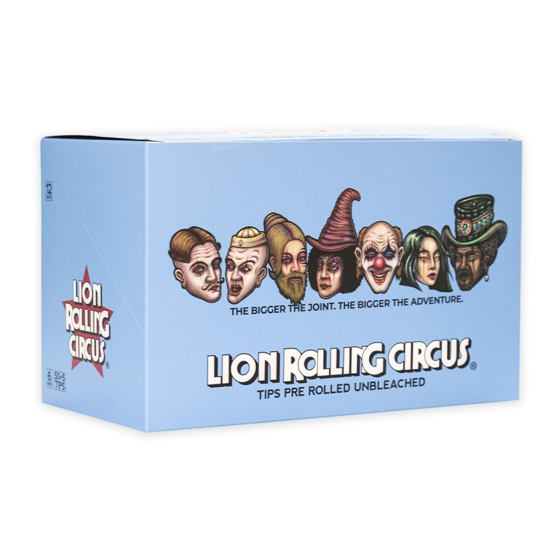 Lion Rolling Circus Pre-Rolled Filters (Display 12 Stück) 2 Lion Rolling Circus Pre-Rolled Filters (Display 12 Stück)