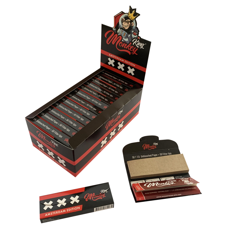 Monkey King Paper und Filters Monkey Pack 1.1 / 4 Amsterdam (Display 24 Heftchen)